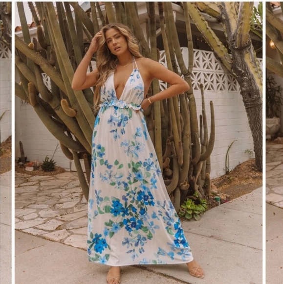 Lovestitch  Floral Halter Dress - Picture 2 of 10